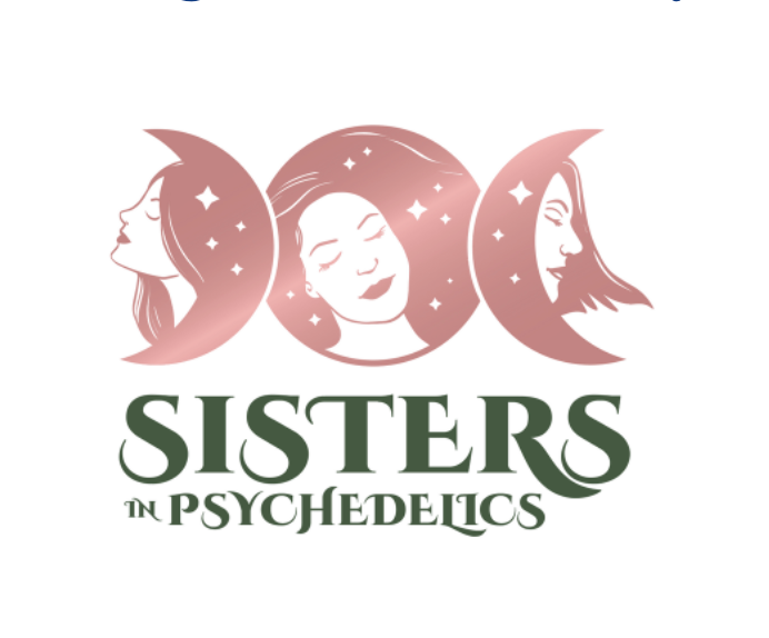Sister in Psychedelics logo with three women in moon shapes